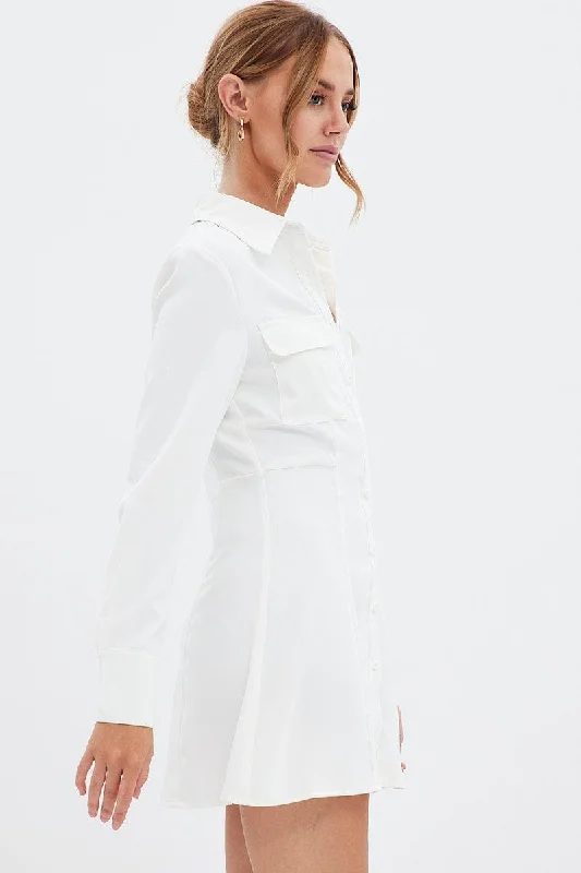 White Shirt Dress Long Sleeve