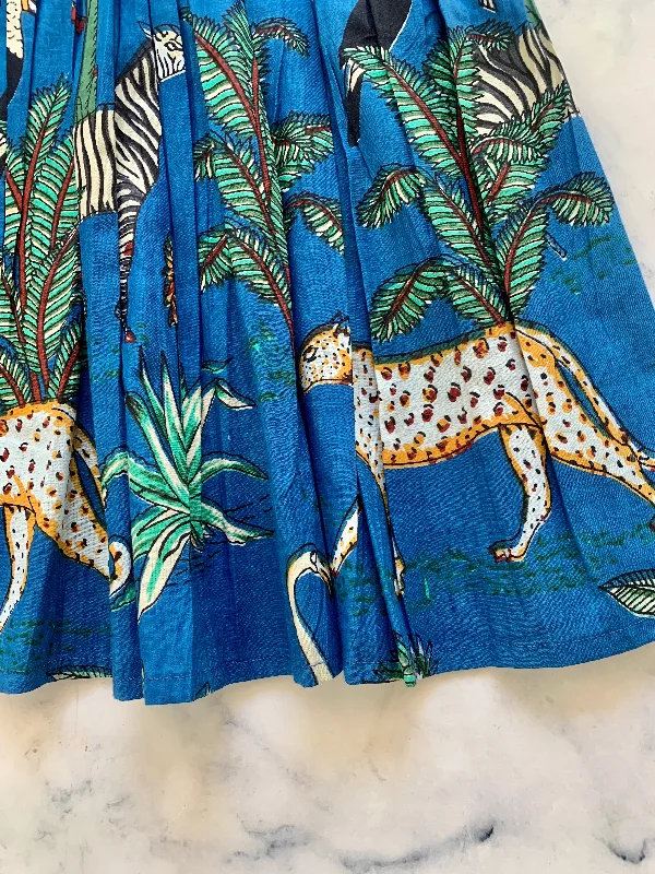 Blue Tropical Indian Cotton Dress