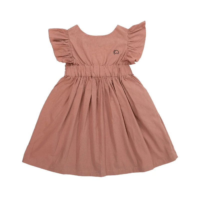 Elegant Brick Dust Dress for Girls