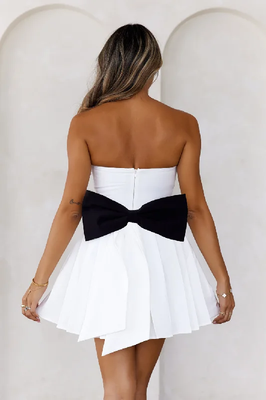 Celebrating Me Strapless Mini Dress White