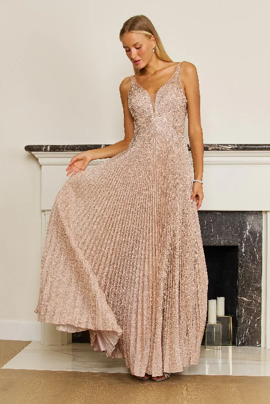 Dylan & Davids Long Formal Pleaded Evening Dress