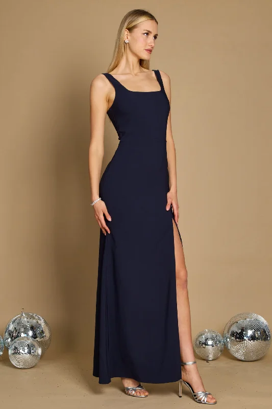 Dylan & Davids Long Formal Square Neckline Evening Dress