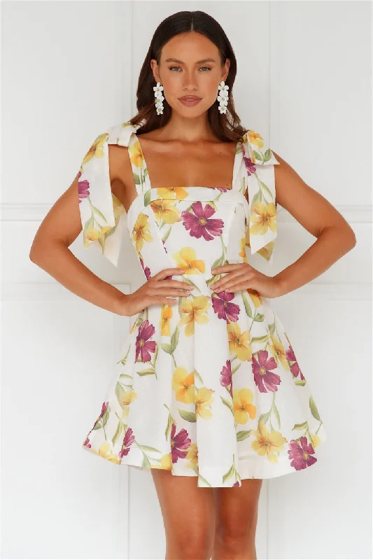 Floral Horizon Mini Dress Purple