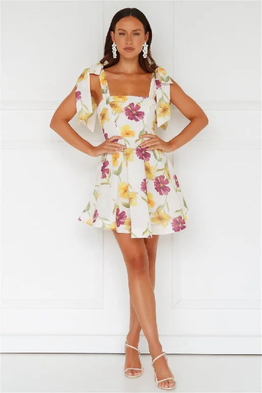 Floral Horizon Mini Dress Purple