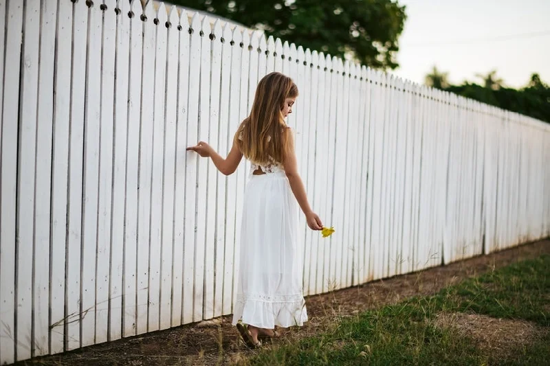 Gabriella French Chiffon White Girls Dress