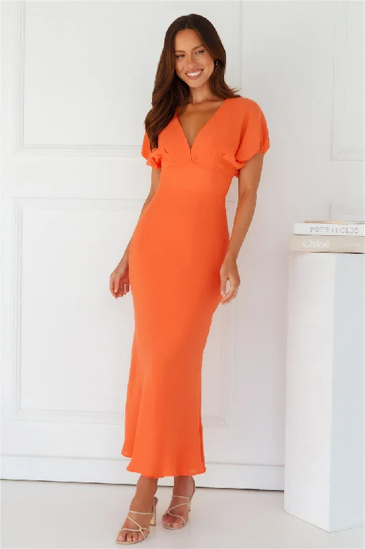 Gilded Maxi Dress Orange