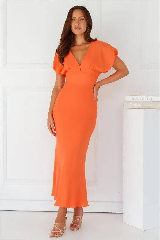 Gilded Maxi Dress Orange