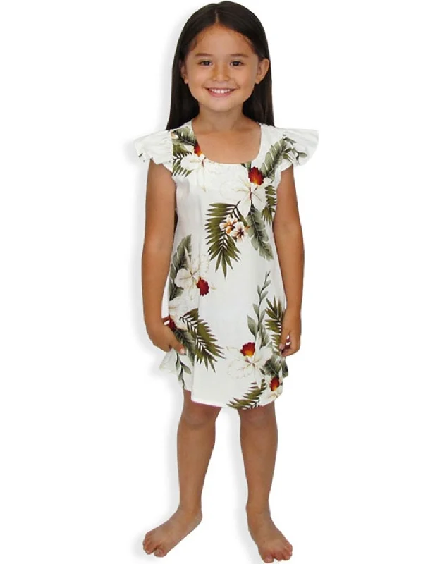 Girls Hawaiian Orchids Sundress Hanapepe