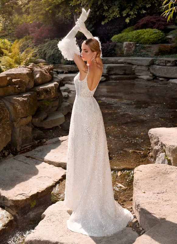 Gorgeous Spaghetti Straps Wedding Gown with a Unique Bolero