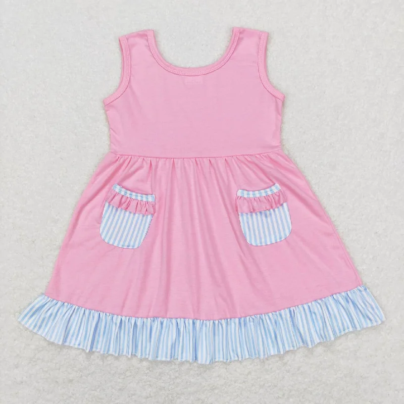 GSD0608  baby girl clothes  pink girl summer dress