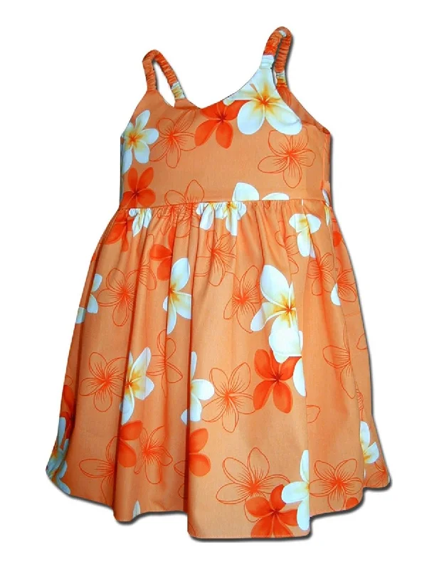 Hawaiian Plumeria Girl's Flower Dress