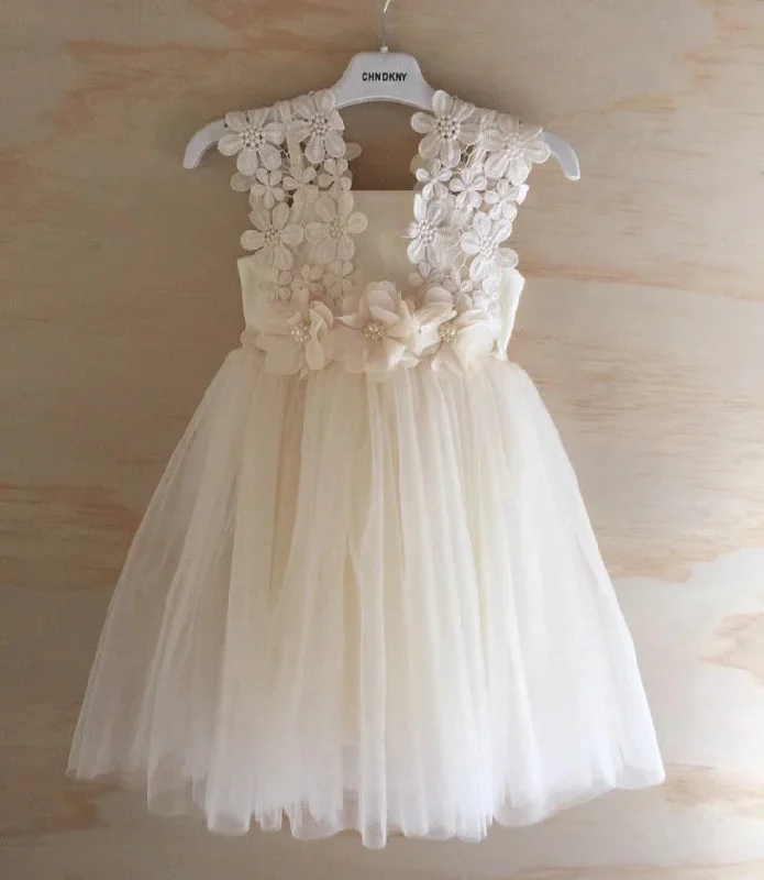 Layla Girls Ivory Tutu Dress