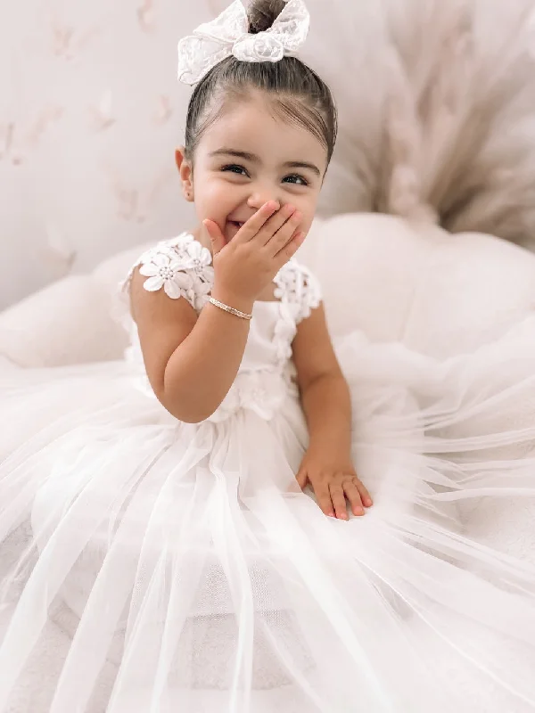 Layla Girls White Tutu Dress