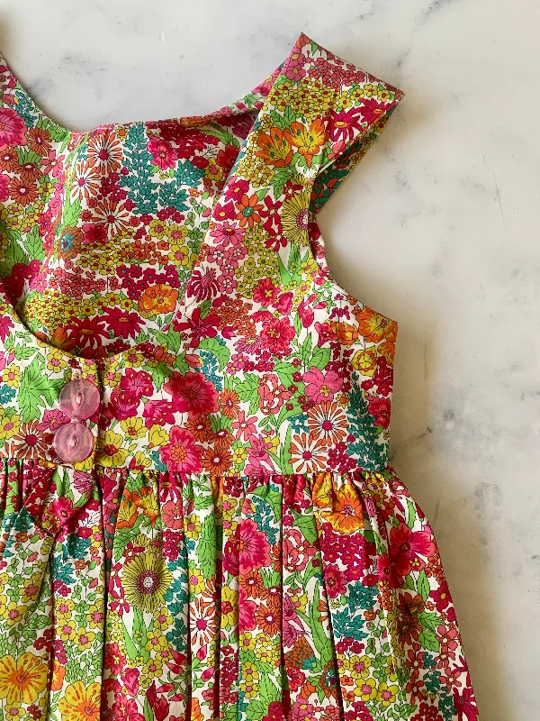 Liberty Margaret Annie Dress Pinks and Green