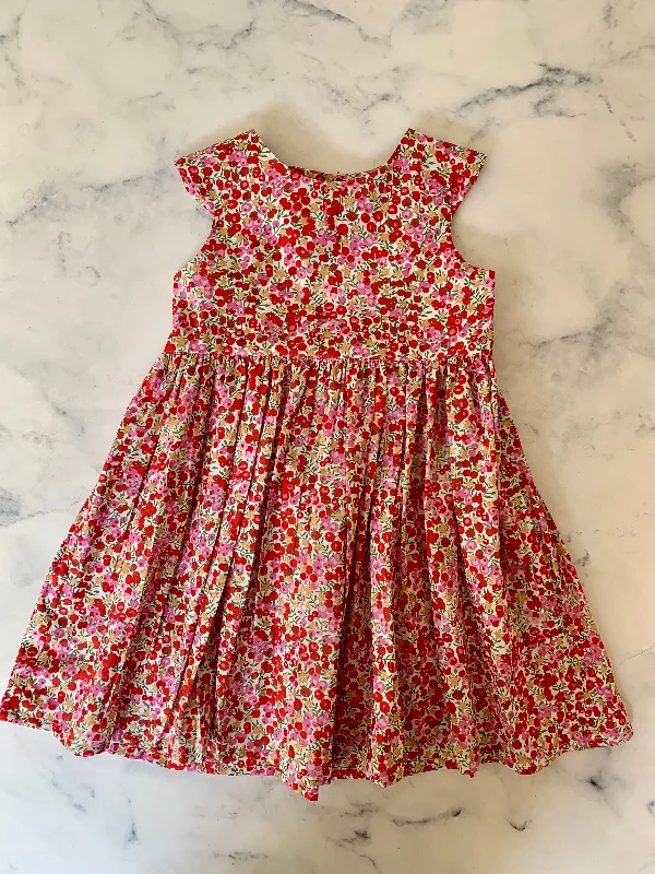 Liberty Red berry with gold star Wilshire Dress