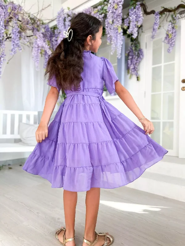 Mini Amethyst Lilac Long Dress