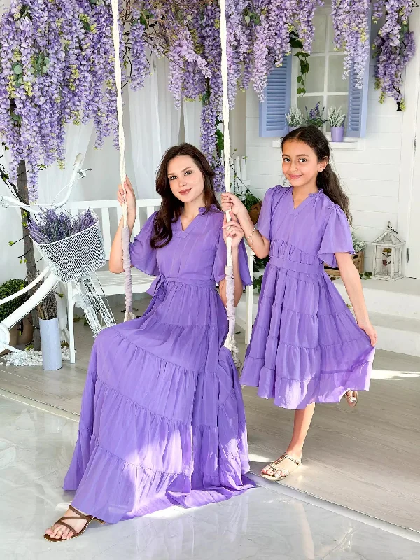 Mini Amethyst Lilac Long Dress