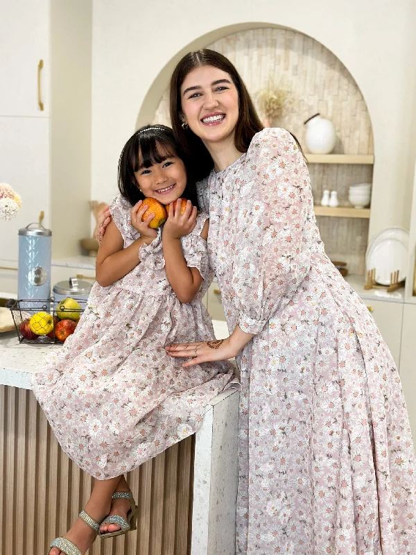 Mini Coral Floral Dress