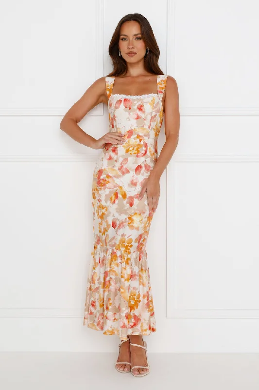 Music To Me Maxi Dress Orange