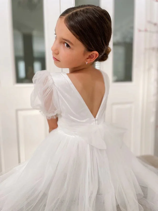 Nina Puff Sleeve Flower Girl Dress