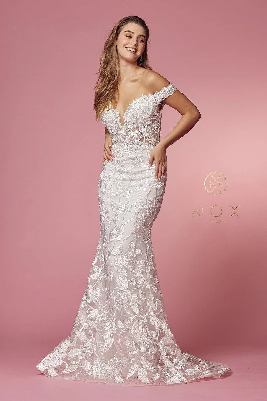 Off Shoulder Long Wedding Dress Sale