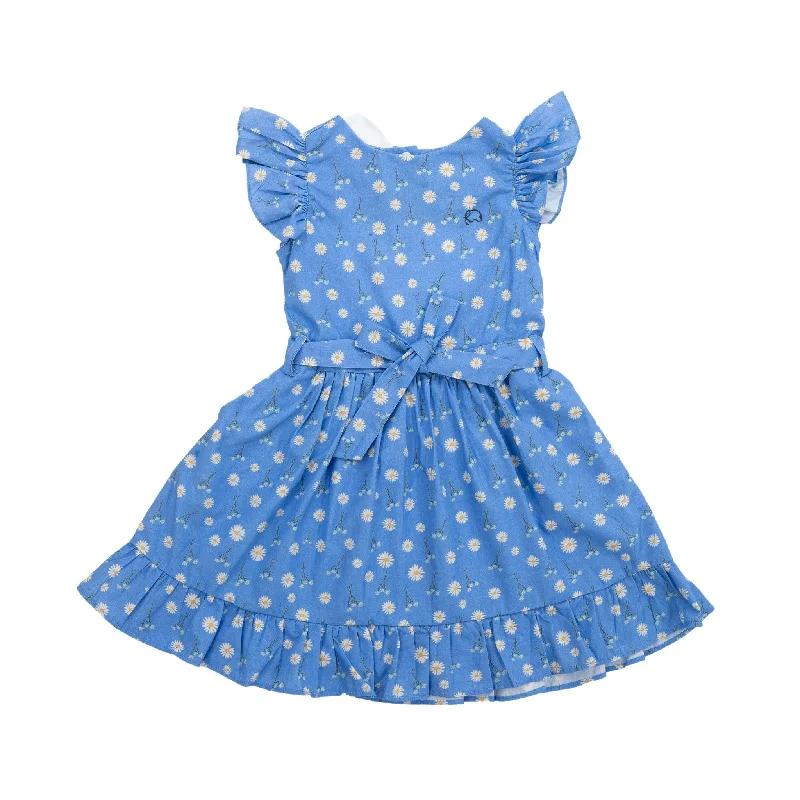 Petite Blossom Cotton Dress in Corn Flour Blue