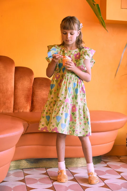 Scandi Flower Kids Dress